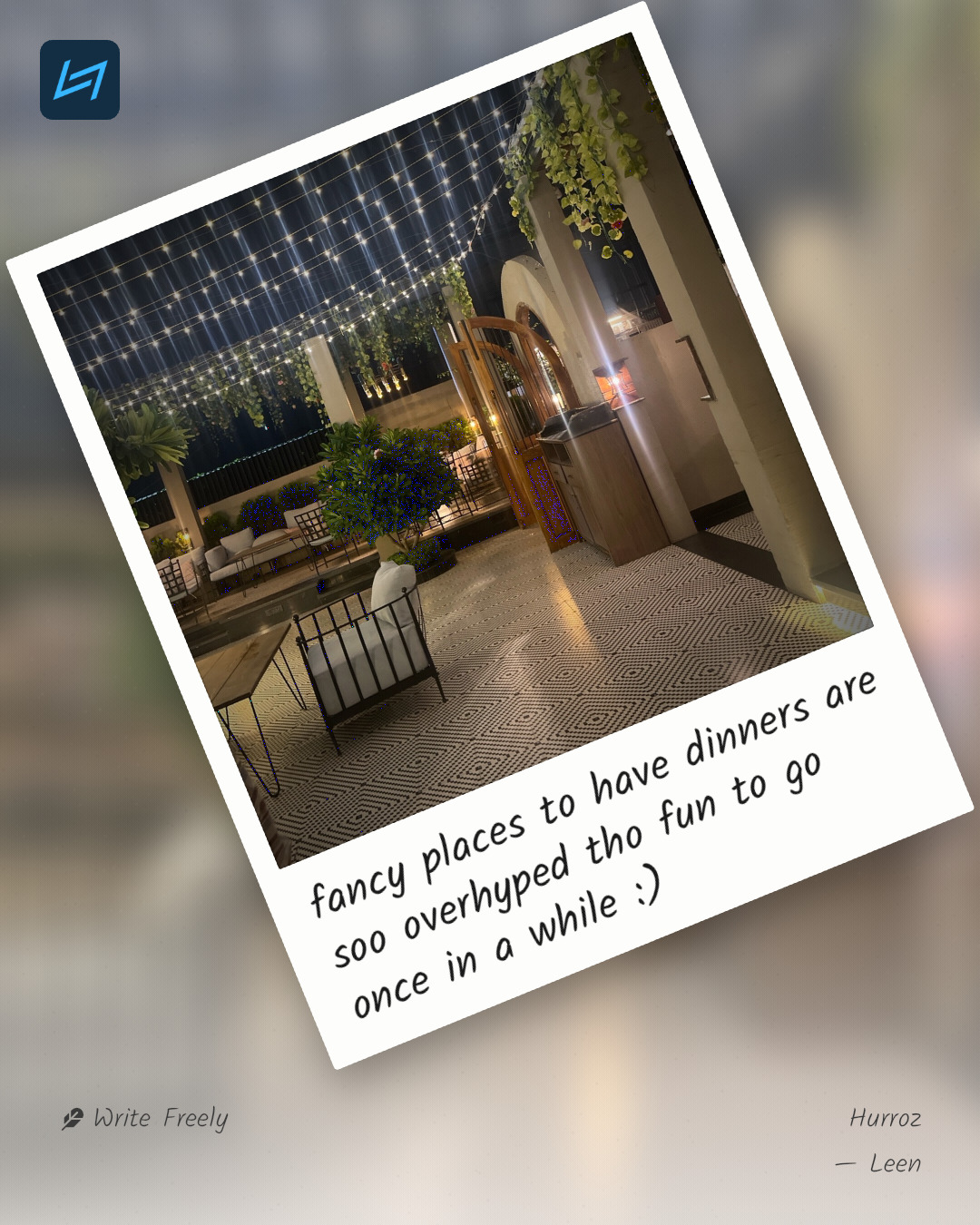 fancy places to have dinners are soo overhyped tho fun to go once in a while :)