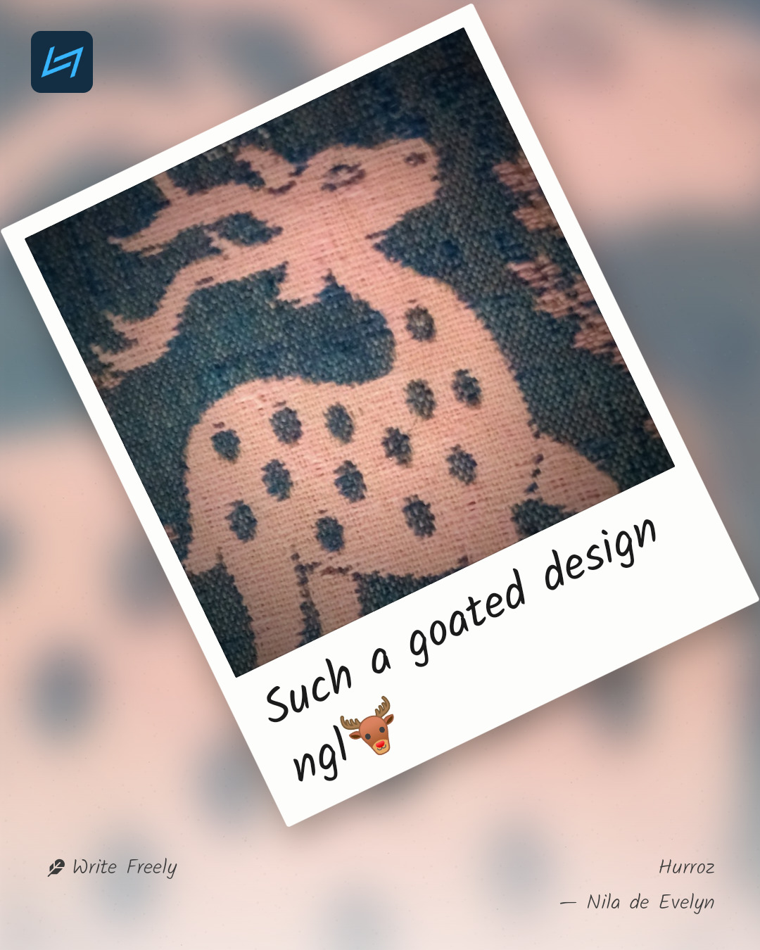 Such a goated design ngl🦌