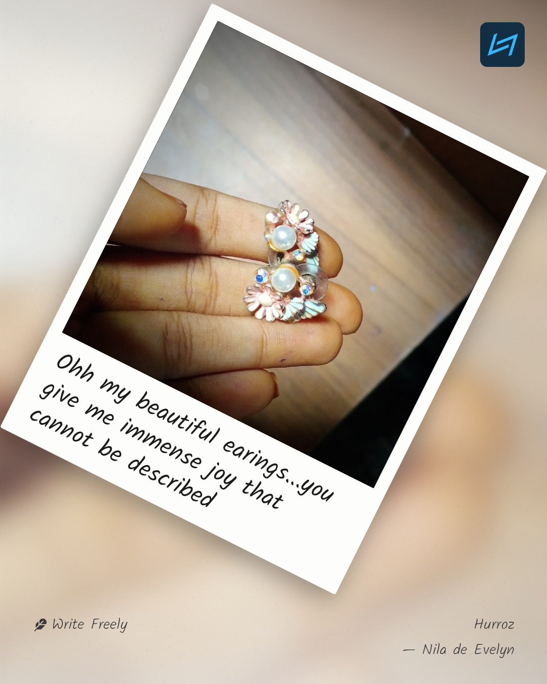 Ohh my beautiful earings...you give me immense joy that cannot be described