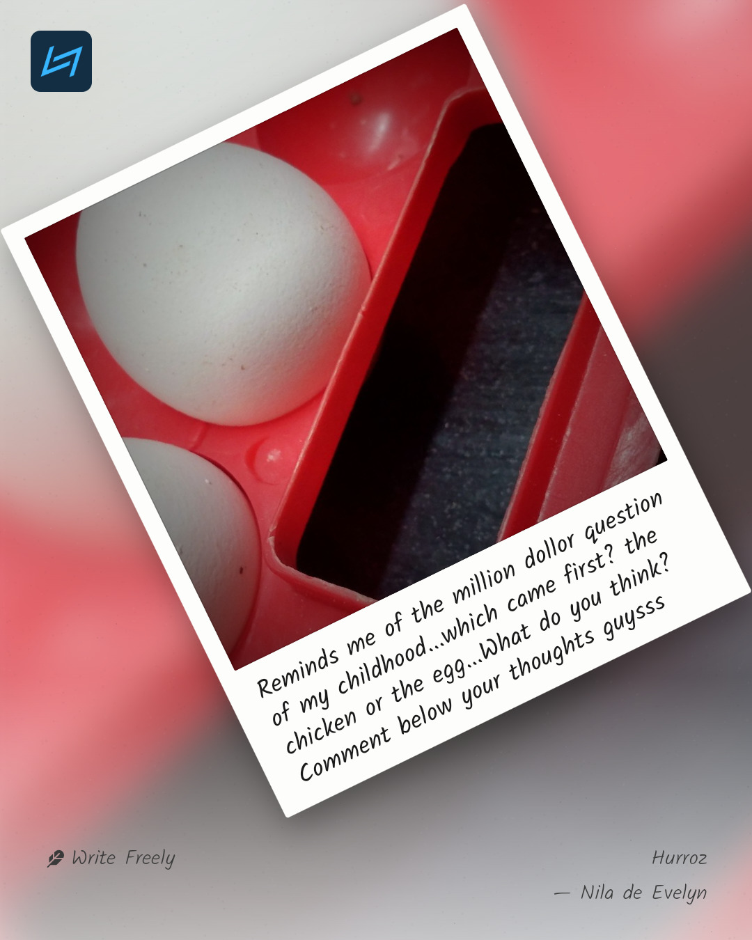 Reminds me of the million dollor question of my childhood...which came first? the chicken or the egg...What do you think? Comment below your thoughts guysss