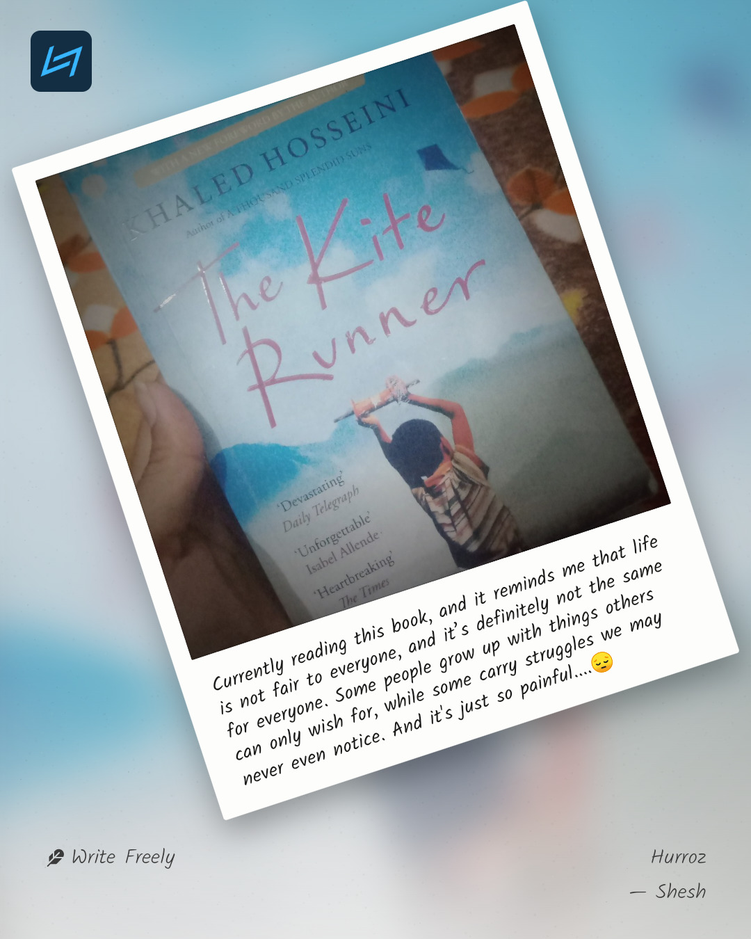 Currently reading this book, and it reminds me that life is not fair to everyone, and it’s definitely not the same for everyone. Some…