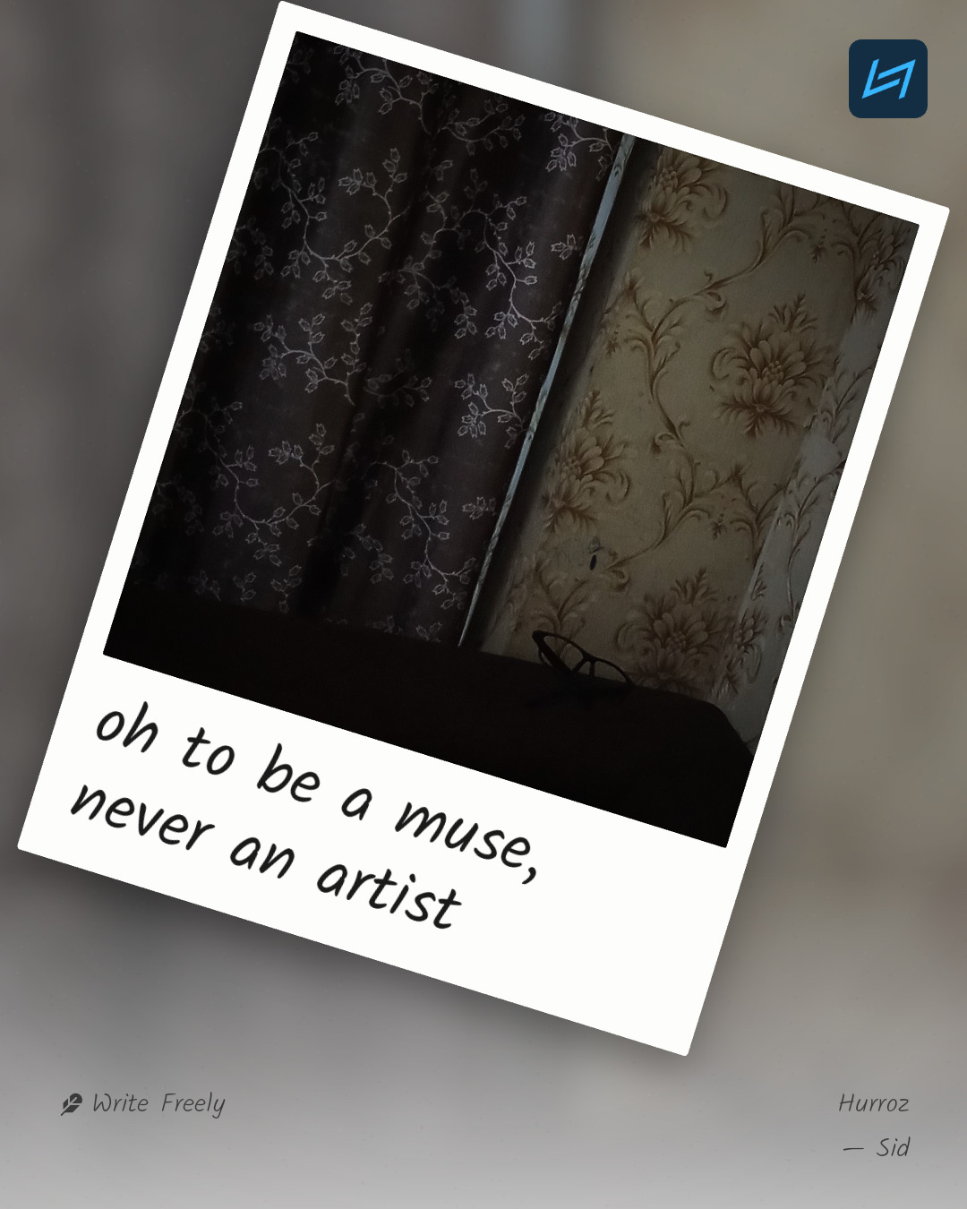 oh to be a muse, never an artist