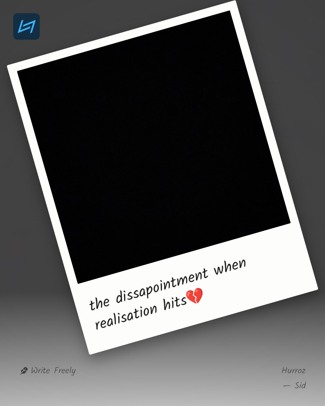 the dissapointment when realisation hits💔