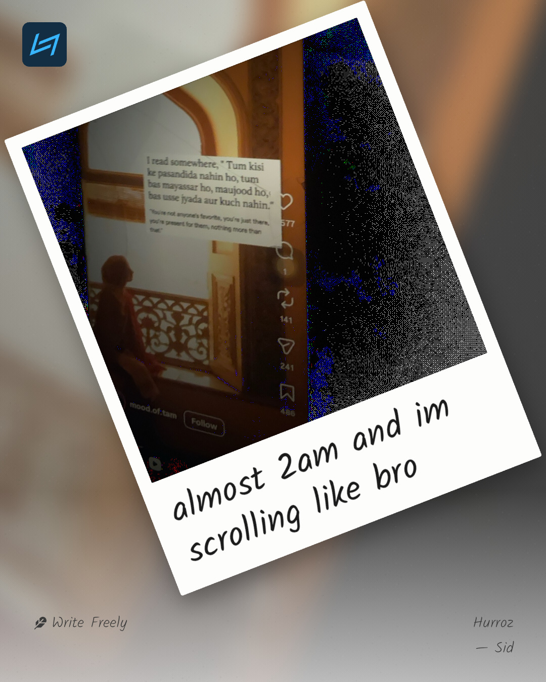 almost 2am and im scrolling like bro