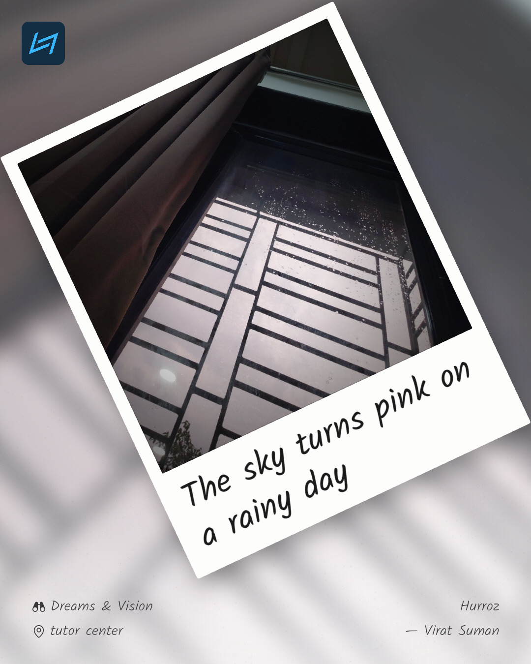 The sky turns pink on a rainy day