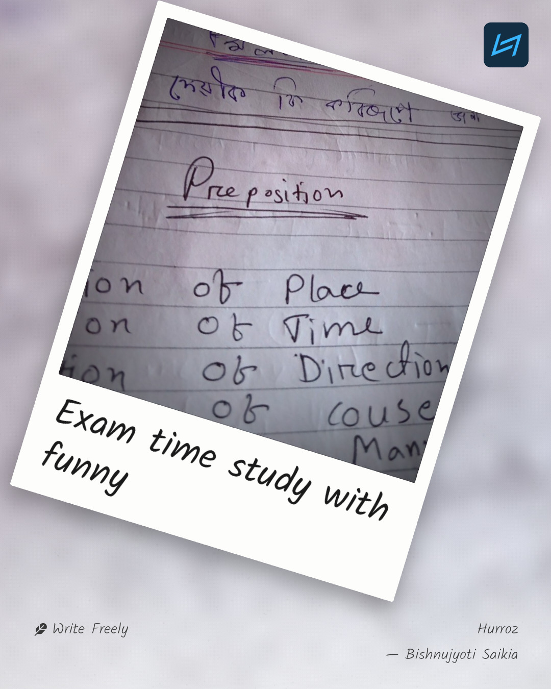 Exam time study with funny
