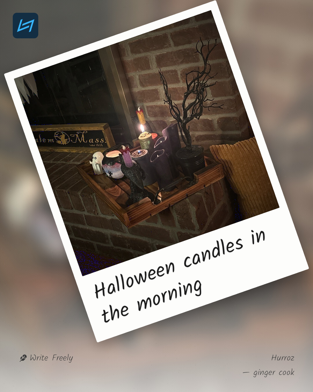 Halloween candles in the morning