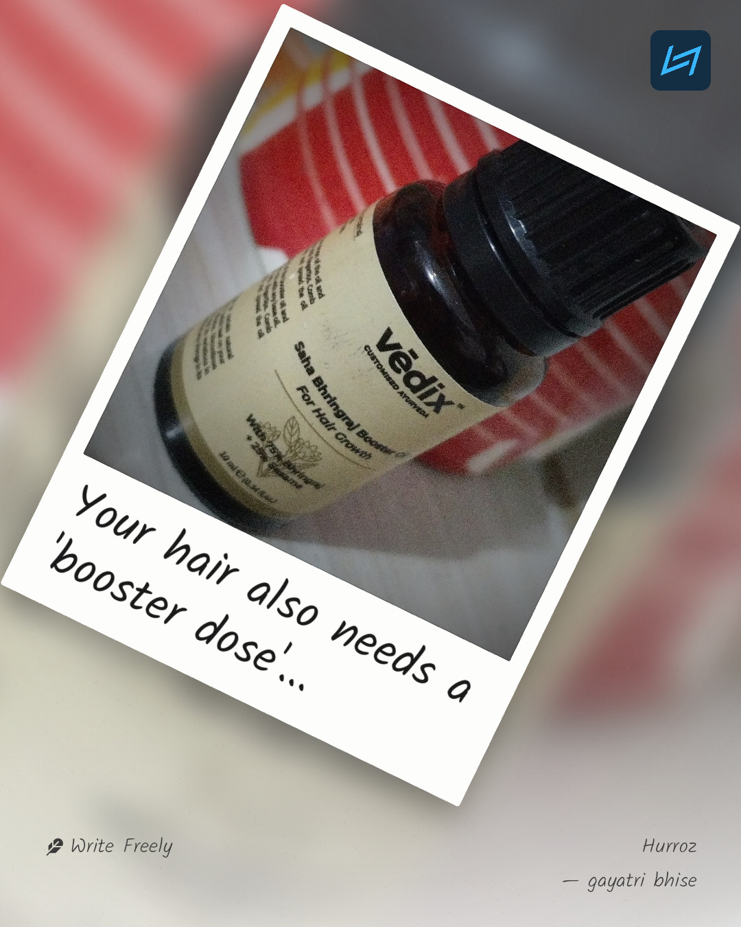 Your hair also needs a 'booster dose'...