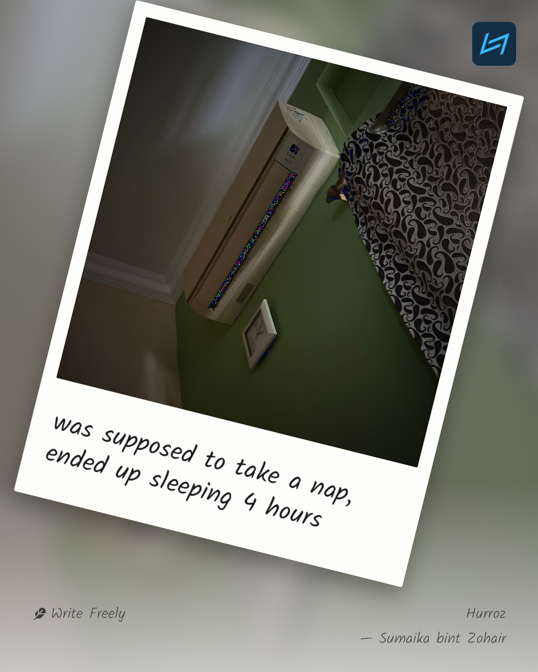was supposed to take a nap, ended up sleeping 4 hours
