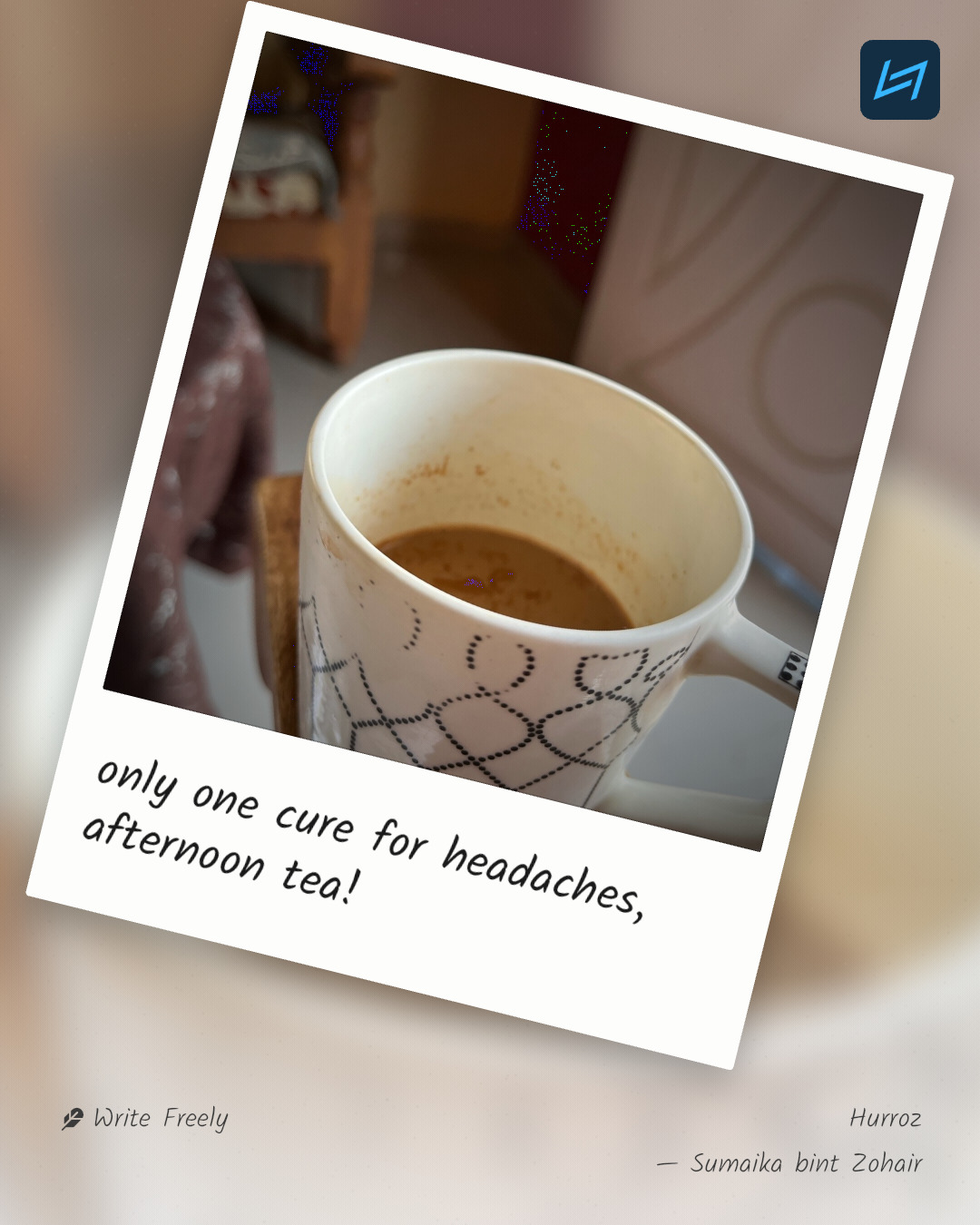 only one cure for headaches, afternoon tea!
