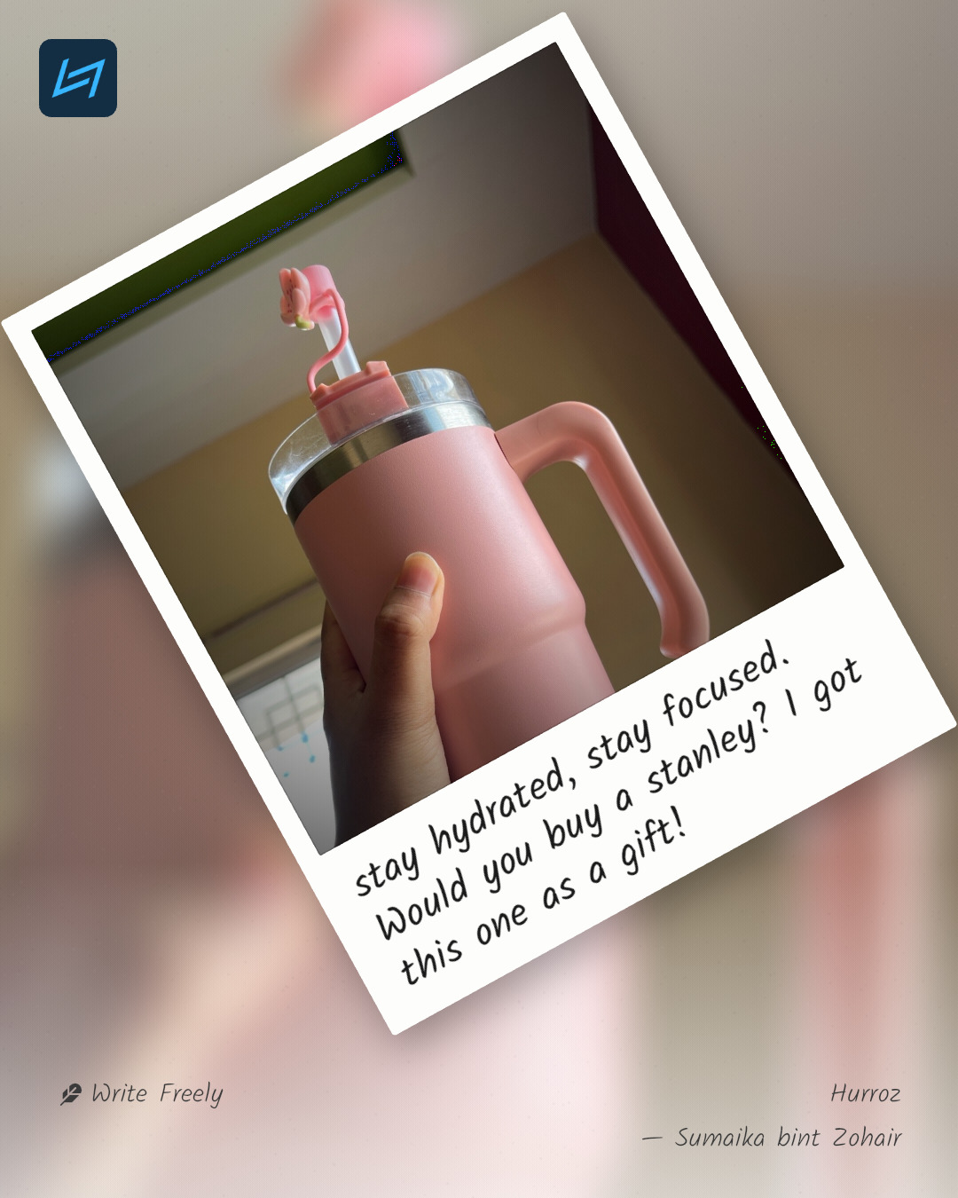 stay hydrated, stay focused. Would you buy a stanley? I got this one as a gift!