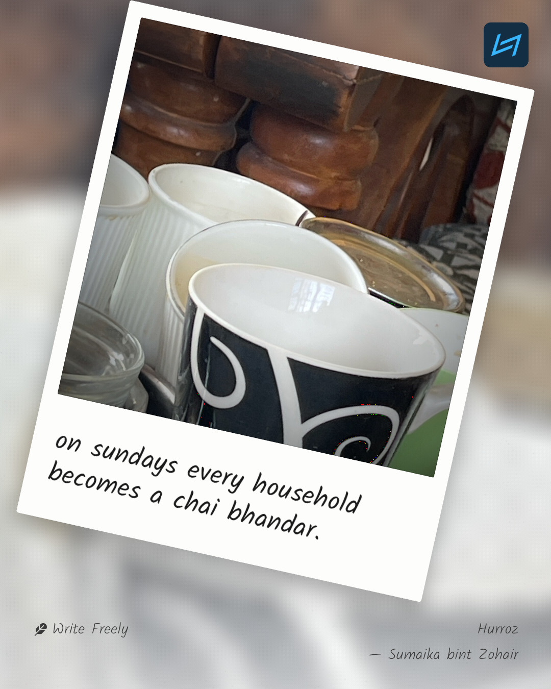 on sundays every household becomes a chai bhandar.