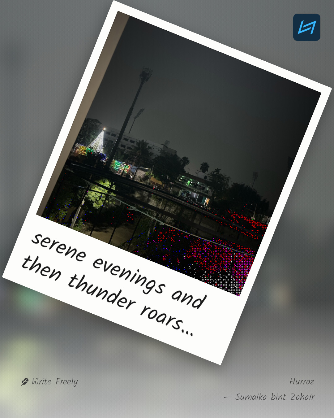 serene evenings and then thunder roars…