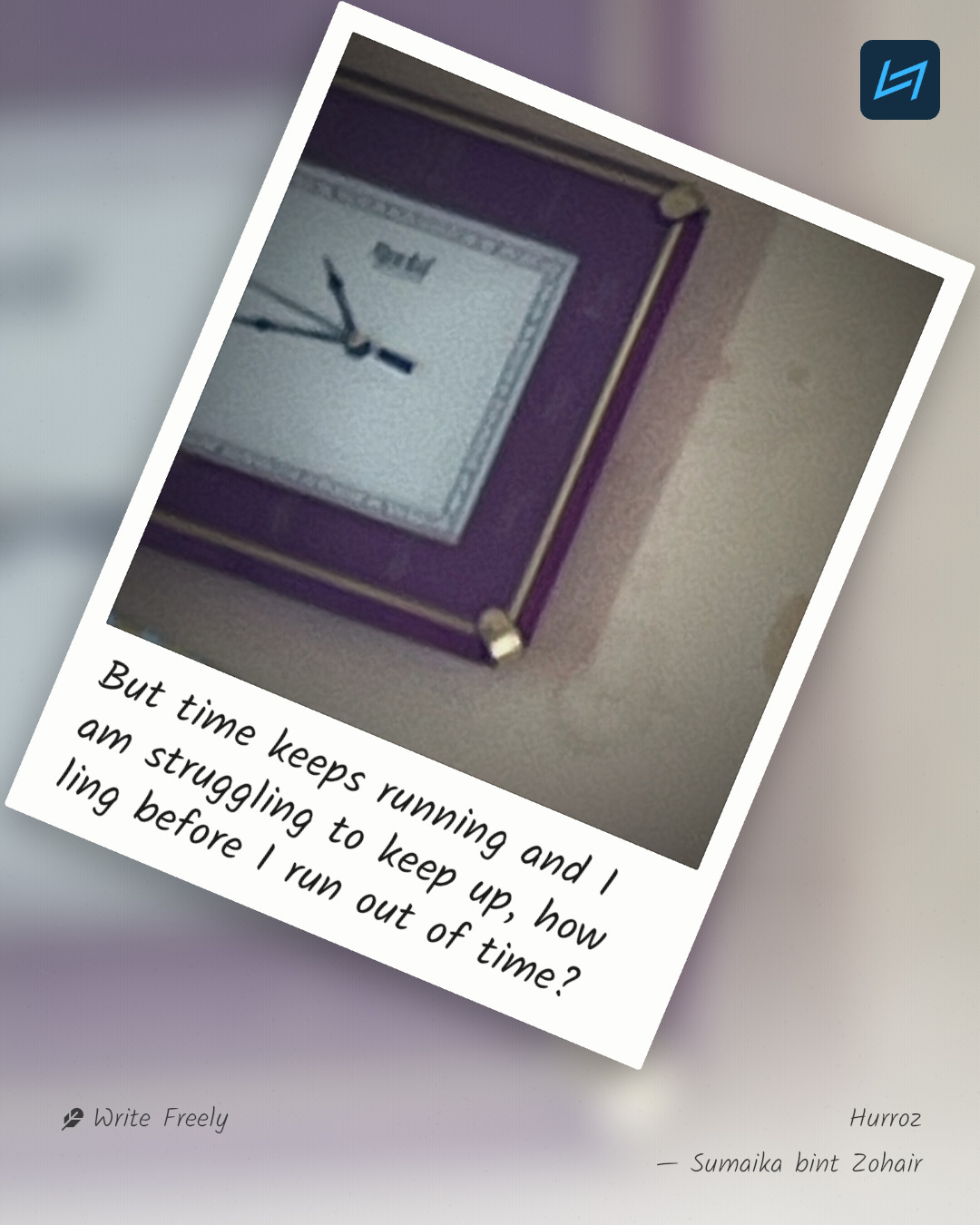 But time keeps running and I am struggling to keep up, how ling before I run out of time?