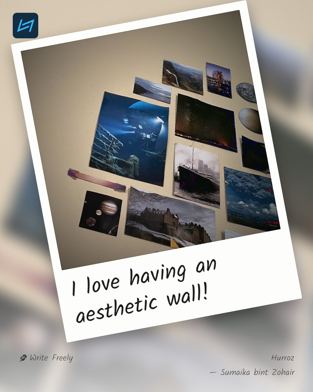 I love having an aesthetic wall!