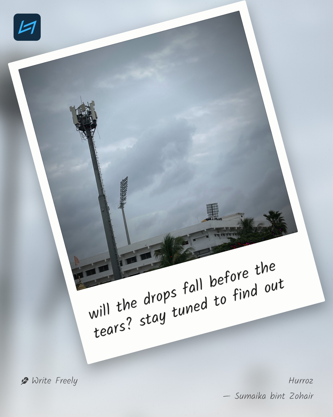 will the drops fall before the tears? stay tuned to find out