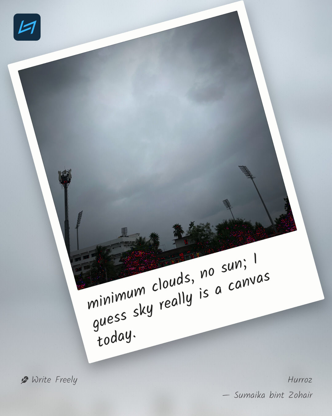 minimum clouds, no sun; I guess sky really is a canvas today.