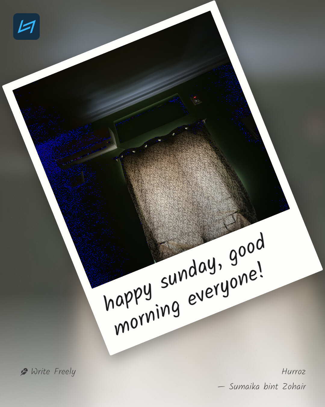 happy sunday, good morning everyone!