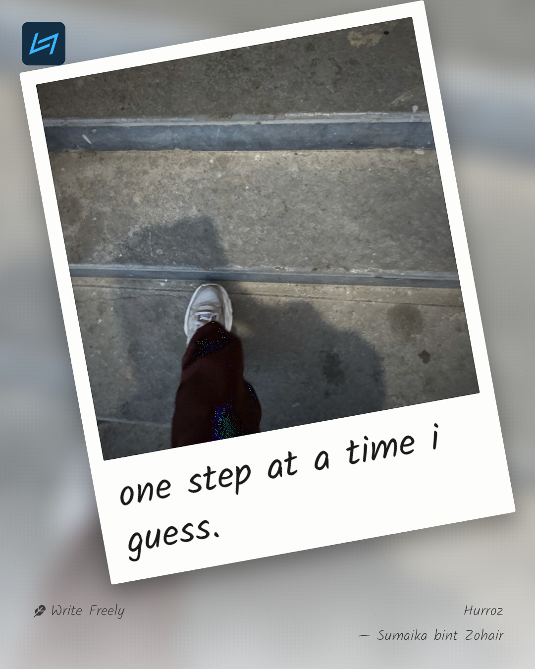 one step at a time i guess.