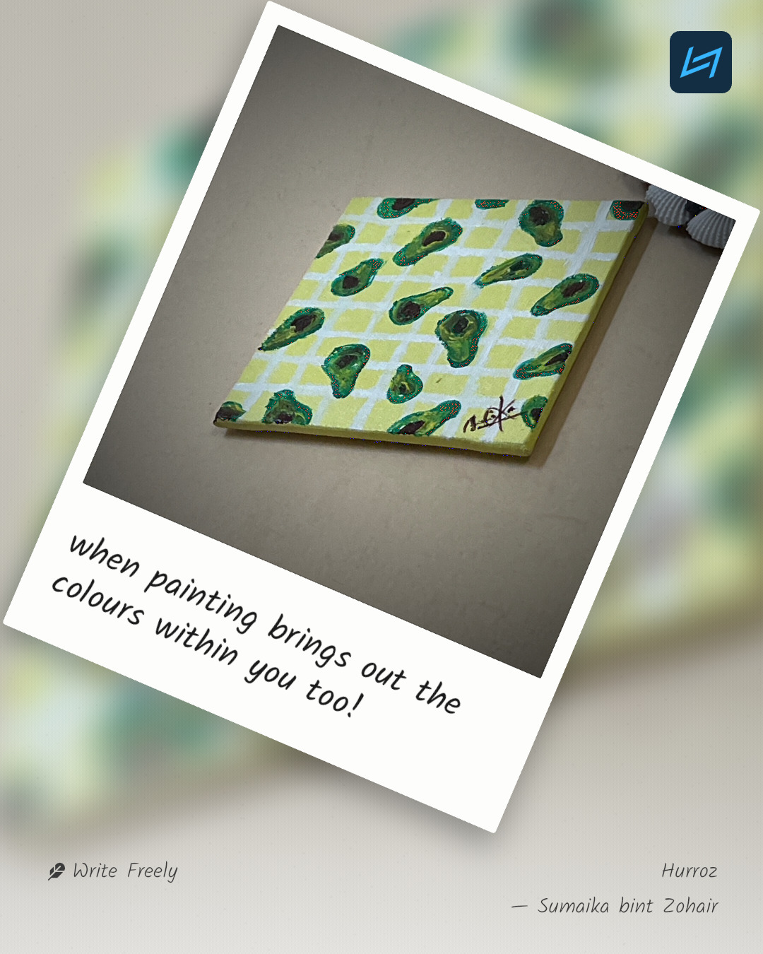 when painting brings out the colours within you too!