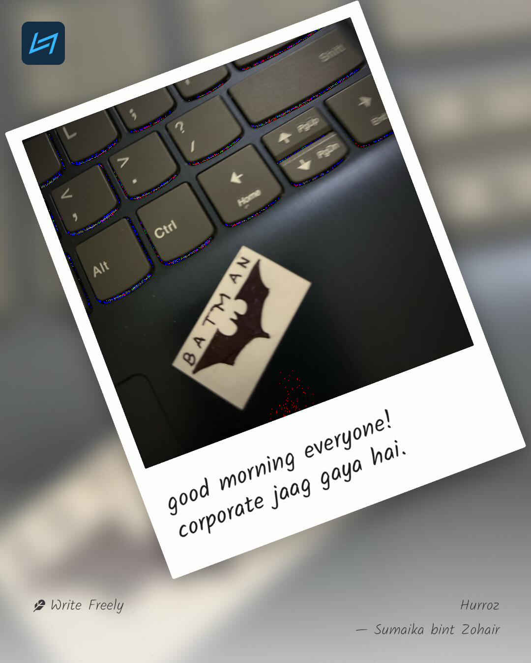 good morning everyone! corporate jaag gaya hai.