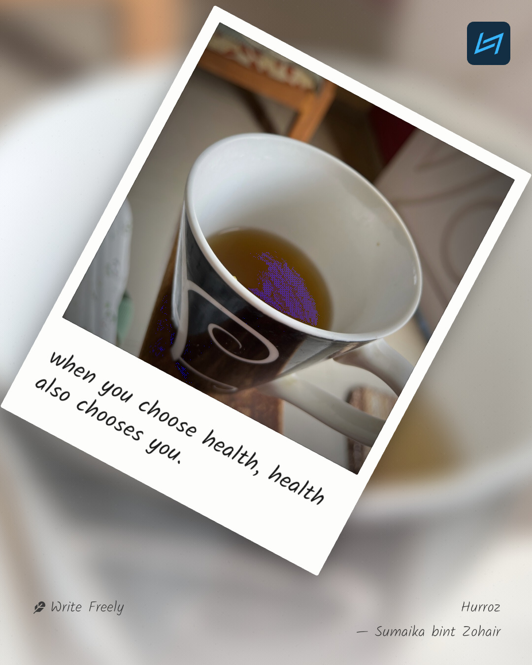 when you choose health, health also chooses you.