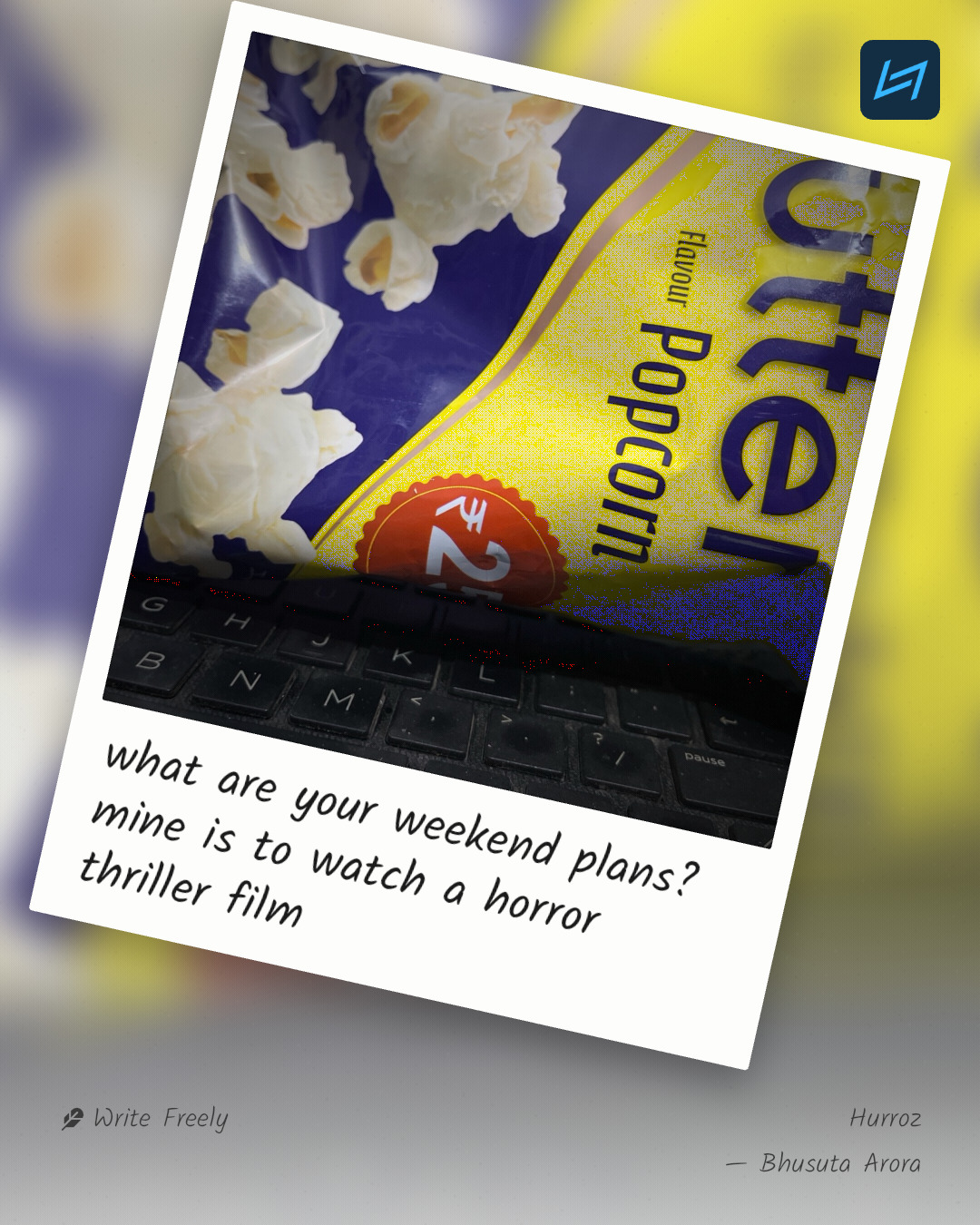what are your weekend plans? mine is to watch a horror thriller film