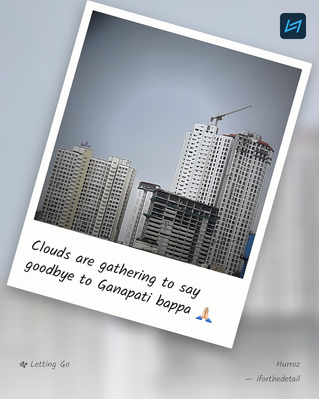 Clouds are gathering to say goodbye to Ganapati bappa 🙏🏻