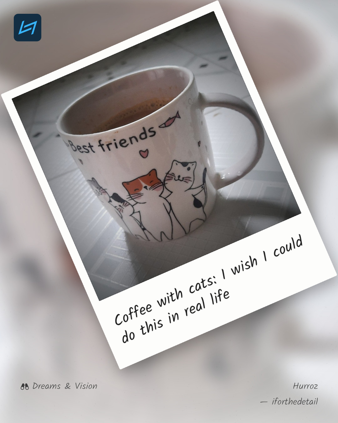 Coffee with cats: I wish I could do this in real life