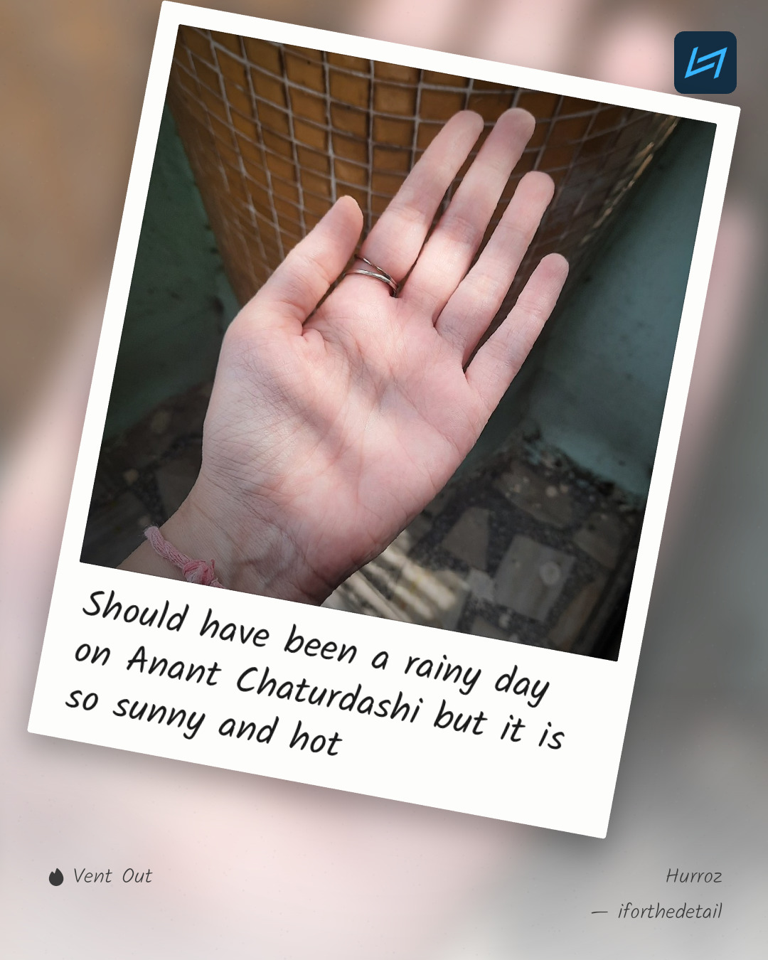 Should have been a rainy day on Anant Chaturdashi but it is so sunny and hot