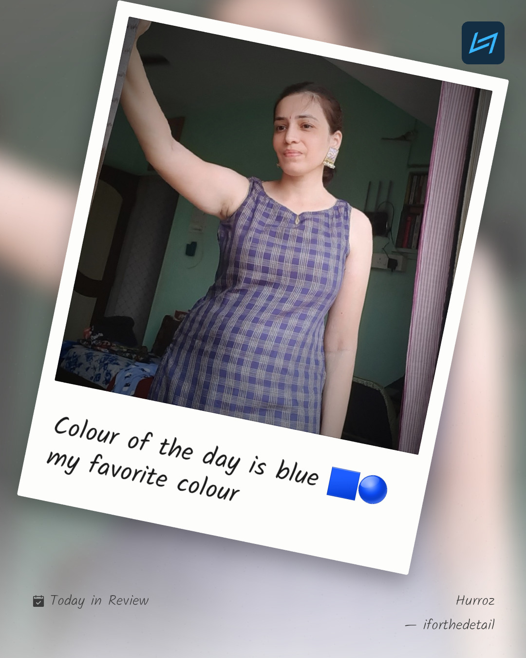 Colour of the day is blue 🟦🔵 my favorite colour