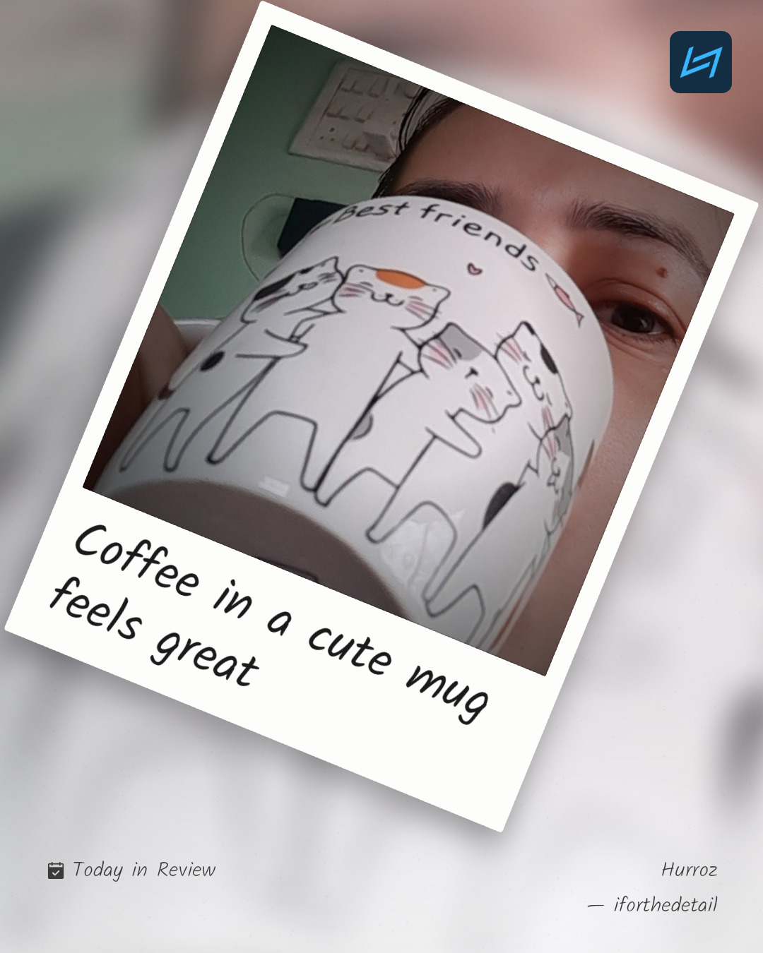 Coffee in a cute mug feels great