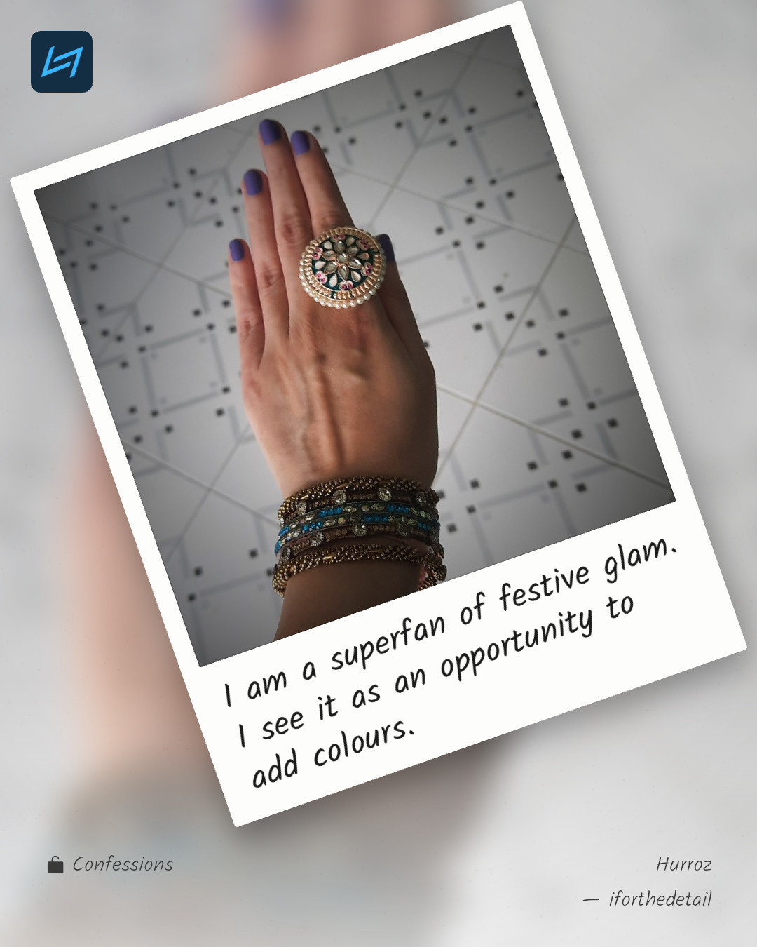 I am a superfan of festive glam. I see it as an opportunity to add colours.