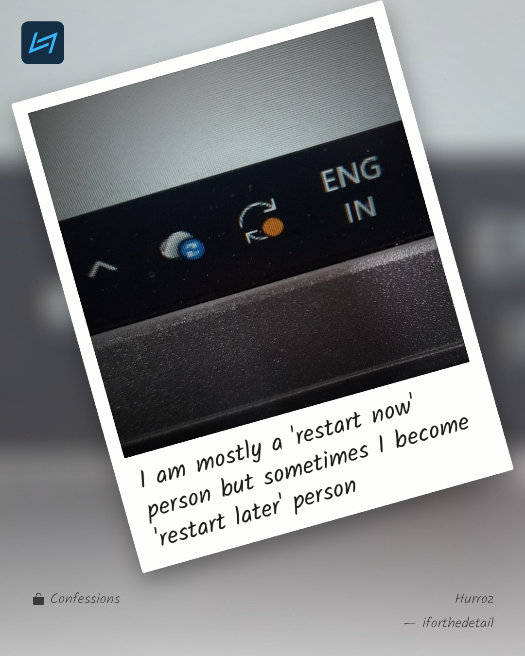 I am mostly a 'restart now' person but sometimes I become 'restart later' person