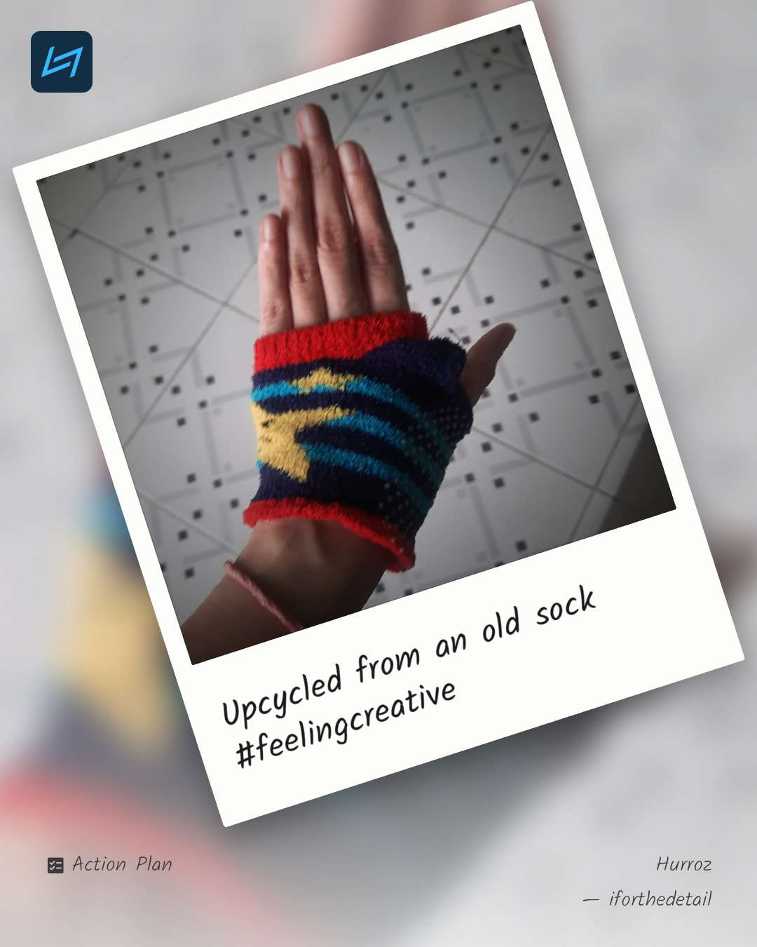 Upcycled from an old sock #feelingcreative