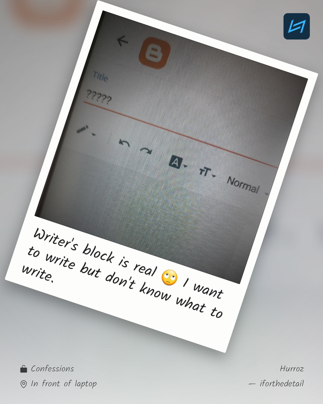 Writer's block is real 🙄 I want to write but don't know what to write.