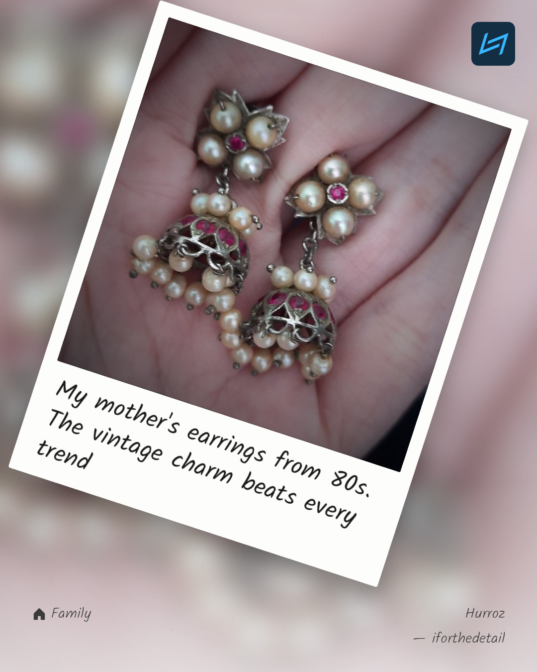 My mother's earrings from 80s. The vintage charm beats every trend