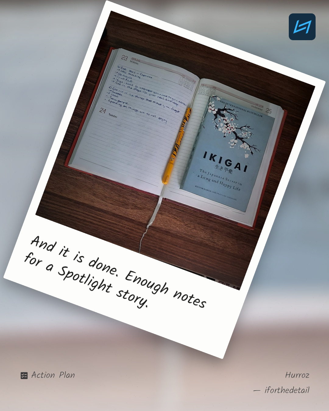 And it is done. Enough notes for a Spotlight story.
