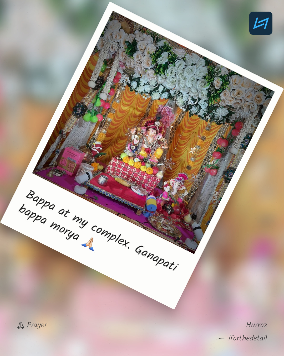 Bappa at my complex. Ganapati bappa morya 🙏🏻