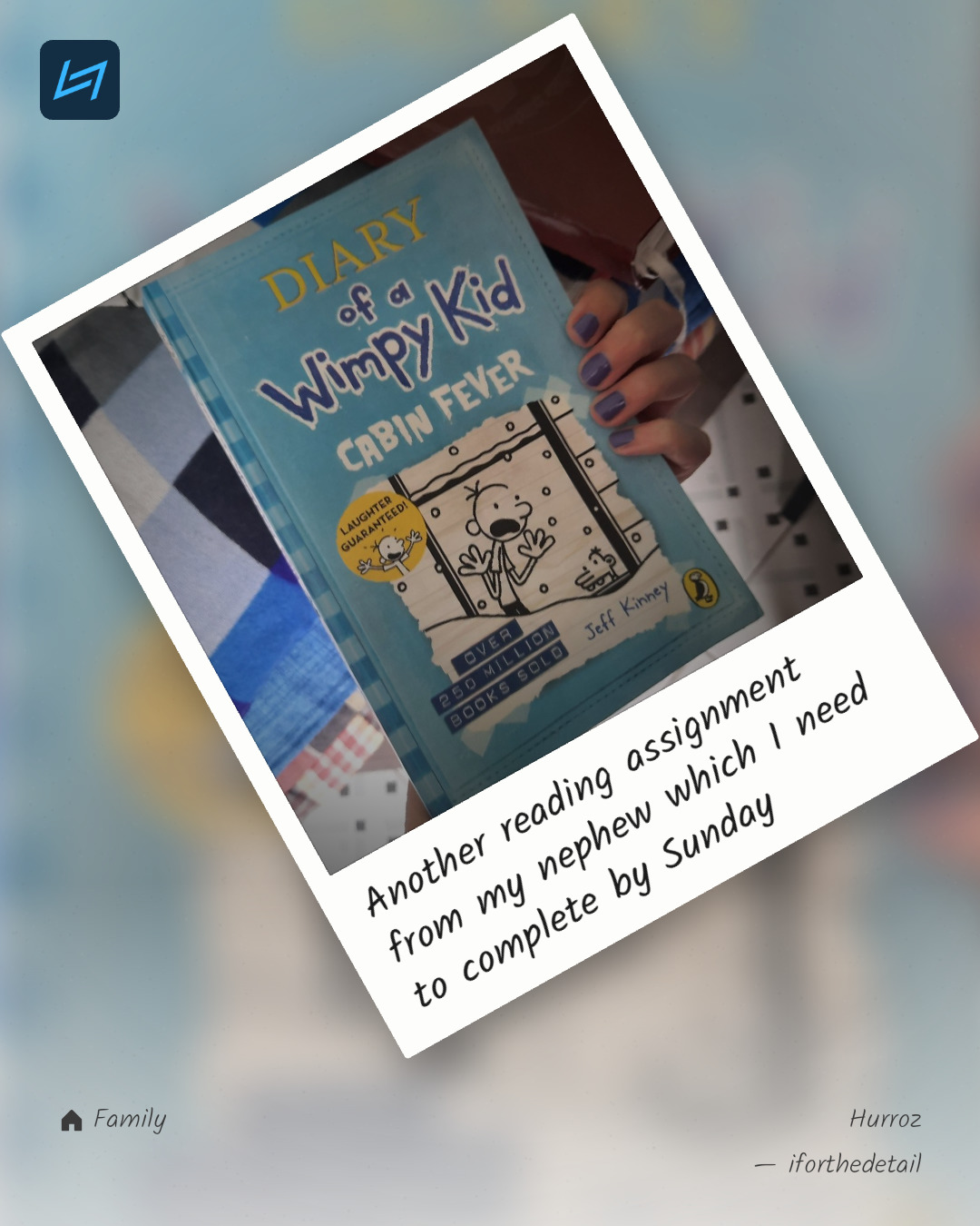 Another reading assignment from my nephew which I need to complete by Sunday