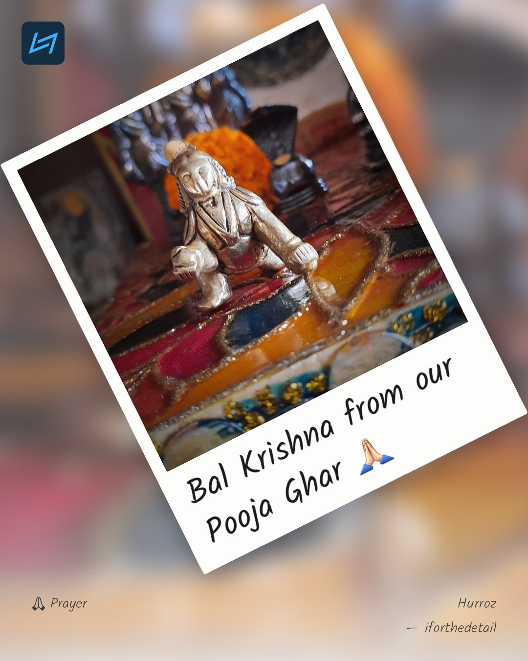 Bal Krishna from our Pooja Ghar 🙏🏻
