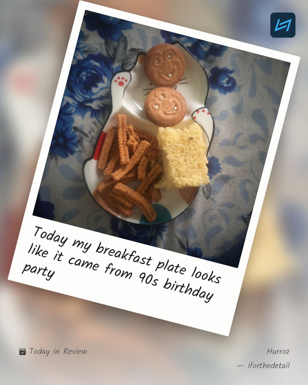 Today my breakfast plate looks like it came from 90s birthday party