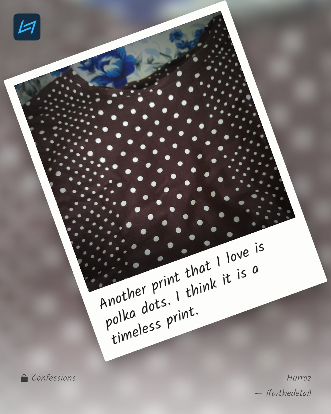 Another print that I love is polka dots. I think it is a timeless print.