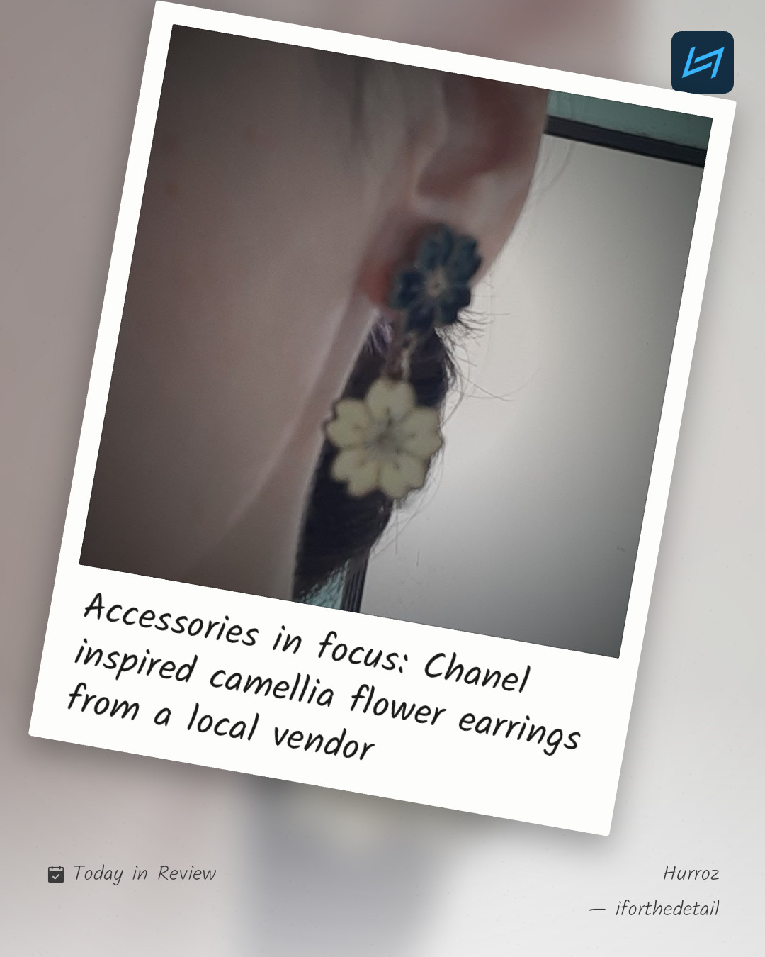 Accessories in focus: Chanel inspired camellia flower earrings from a local vendor