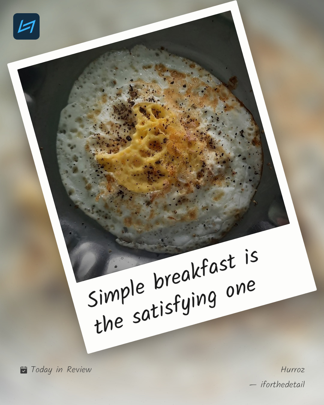 Simple breakfast is the satisfying one
