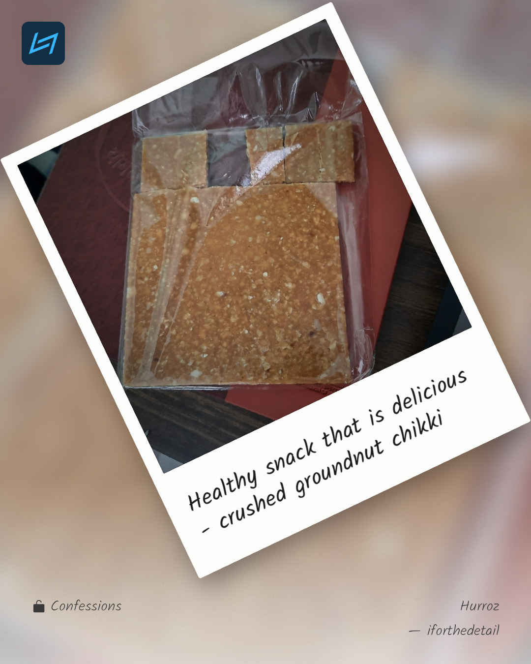 Healthy snack that is delicious - crushed groundnut chikki
