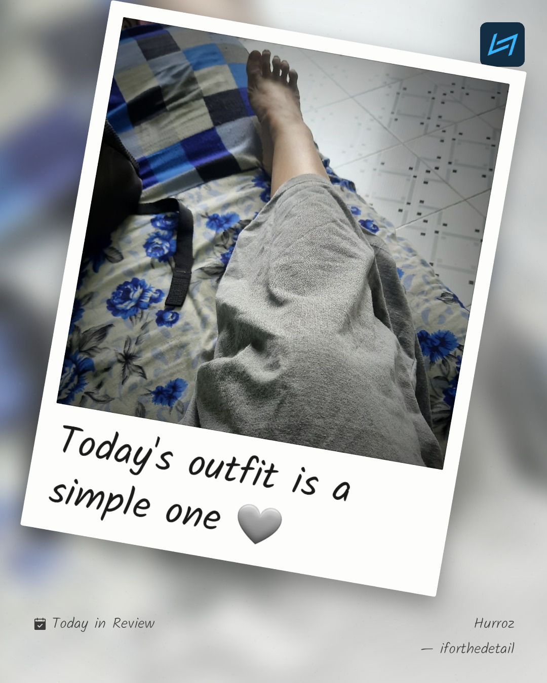 Today's outfit is a simple one 🩶