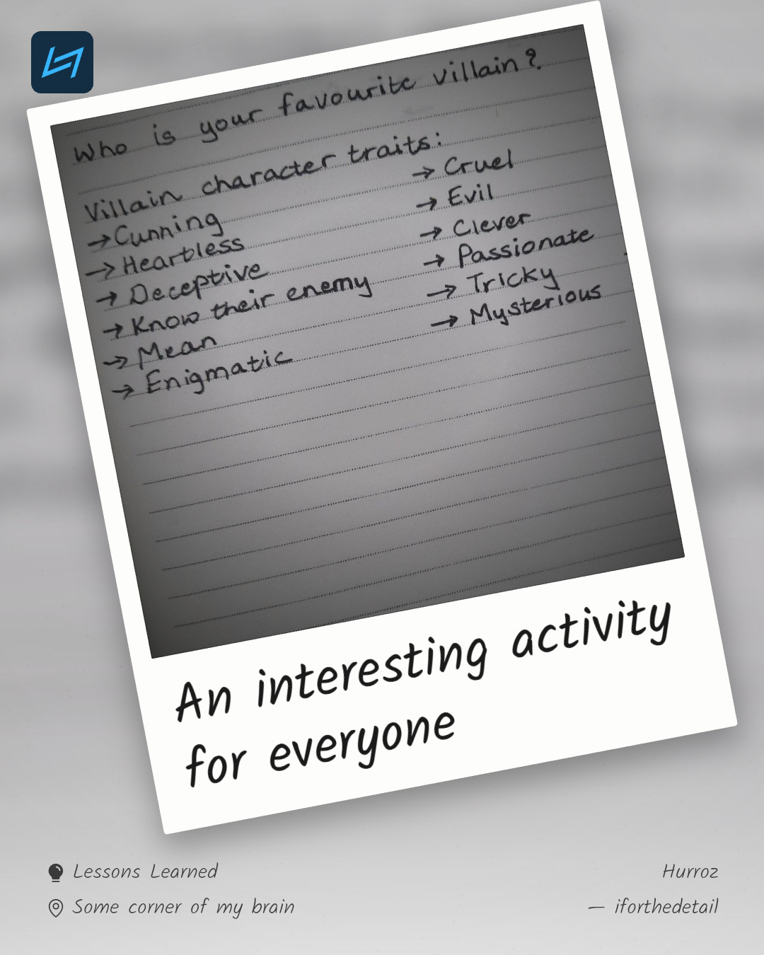 An interesting activity for everyone