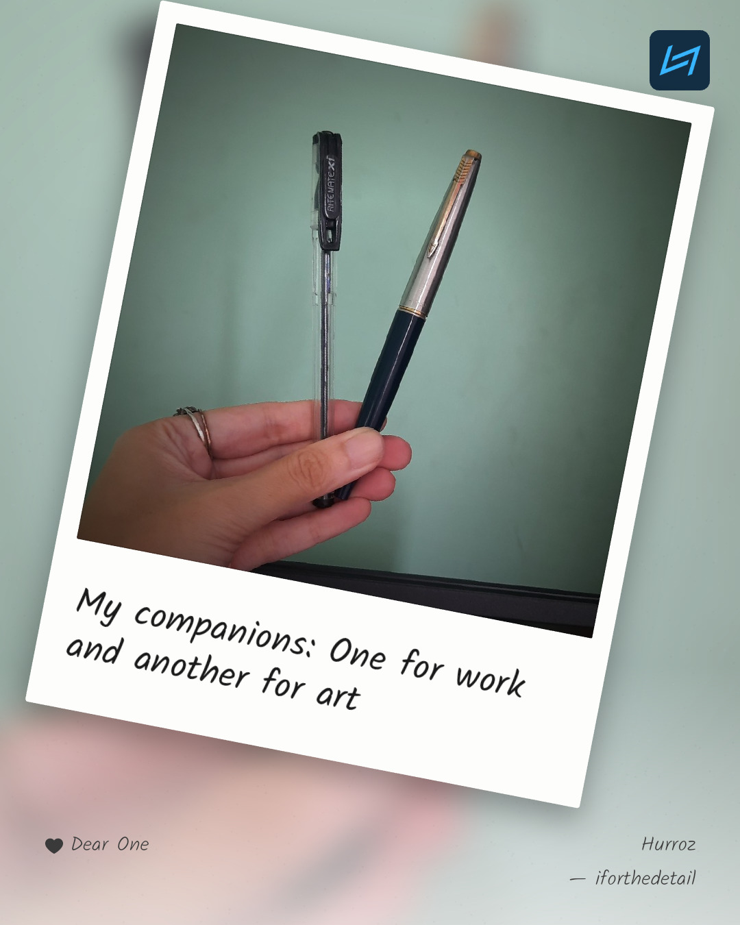 My companions: One for work and another for art