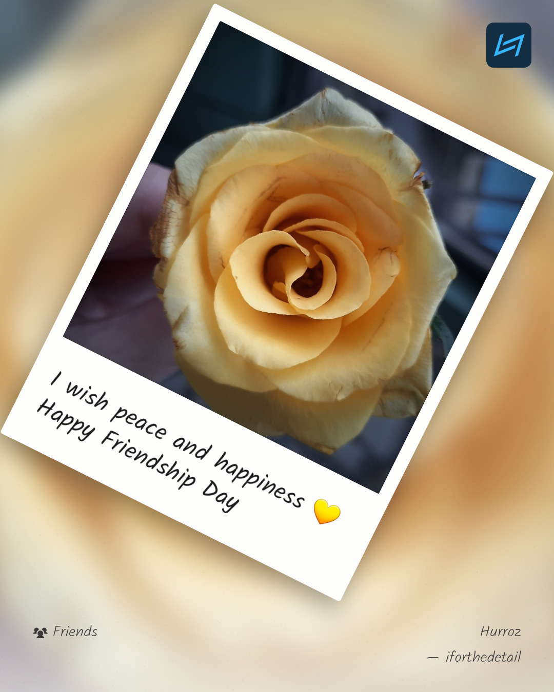 I wish peace and happiness 💛 Happy Friendship Day